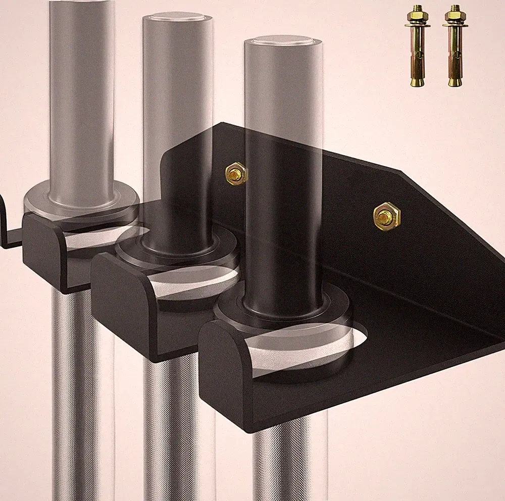 Wall Mounted Heavy Duty Barbell Storage Rack Vertical Hanging Barbell Holder