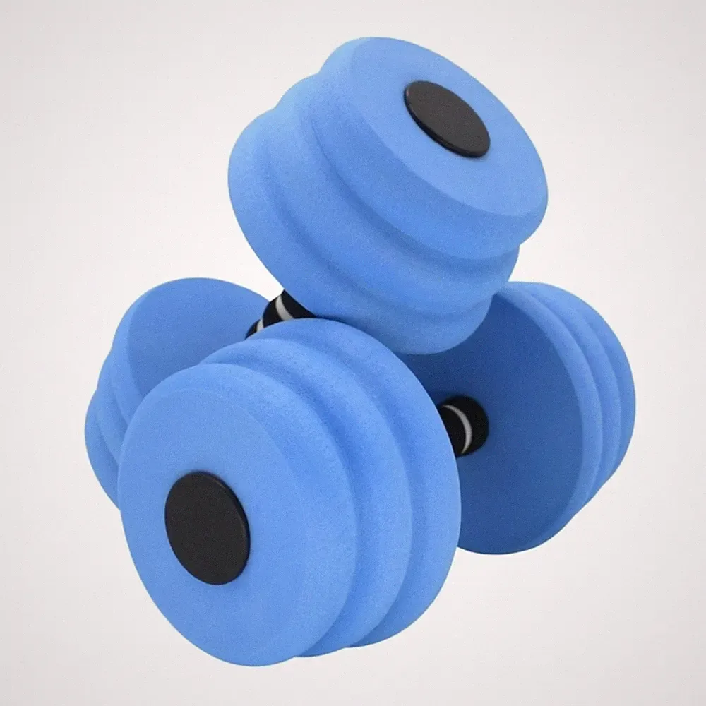 Water Aerobics Dumbbells Ribbed Aquatic Exercise Dumbbells Molded for Beginners