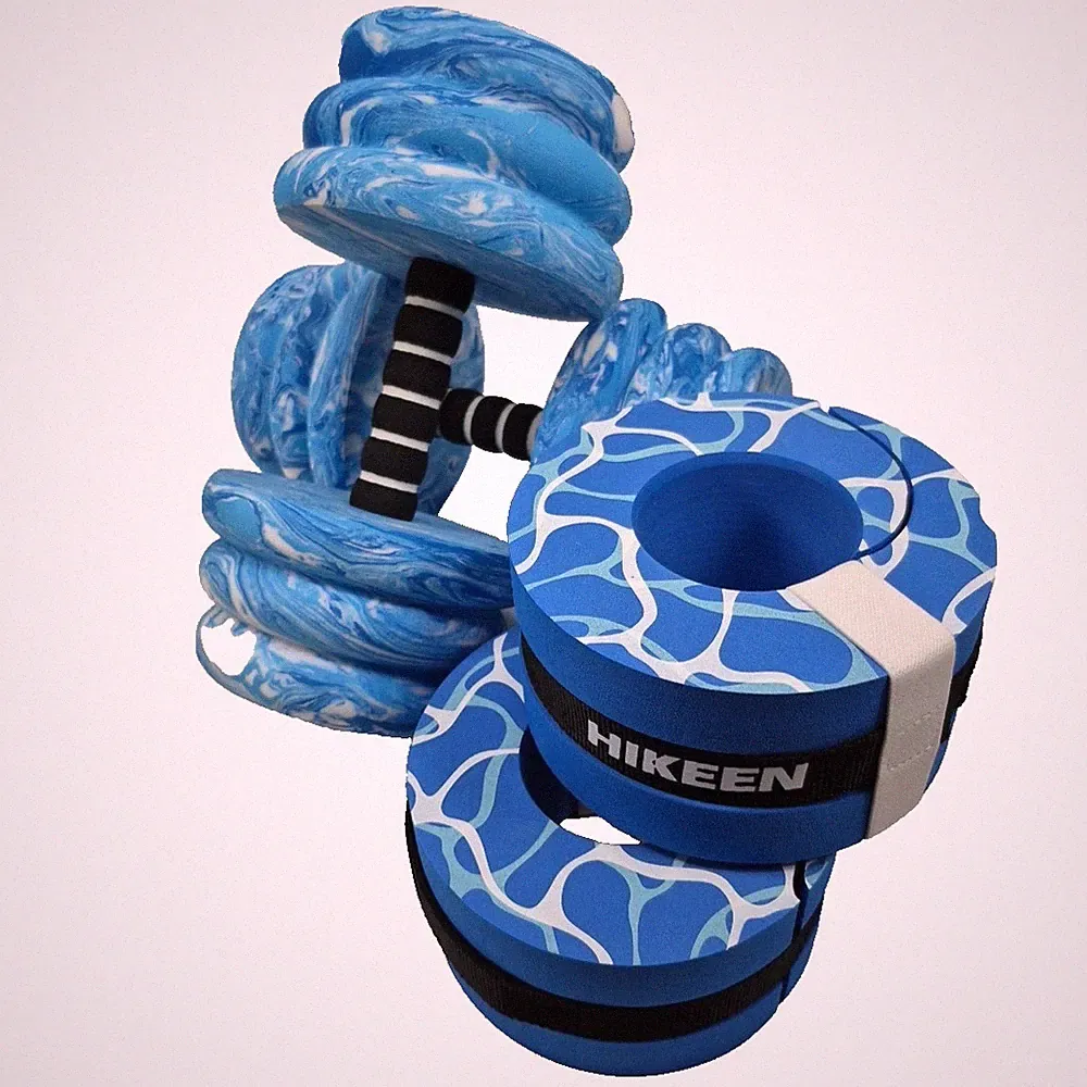 Water Aerobics Set Aquatic Exercise, 2 Dumbbells & 2 Ankle Weights Gently Used