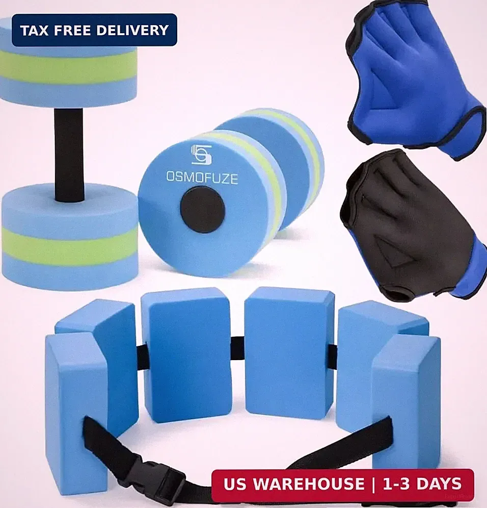 Water Dumbbells Set, Water Aerobics Exercise Foam Dumbbells Weight Pool Resistan