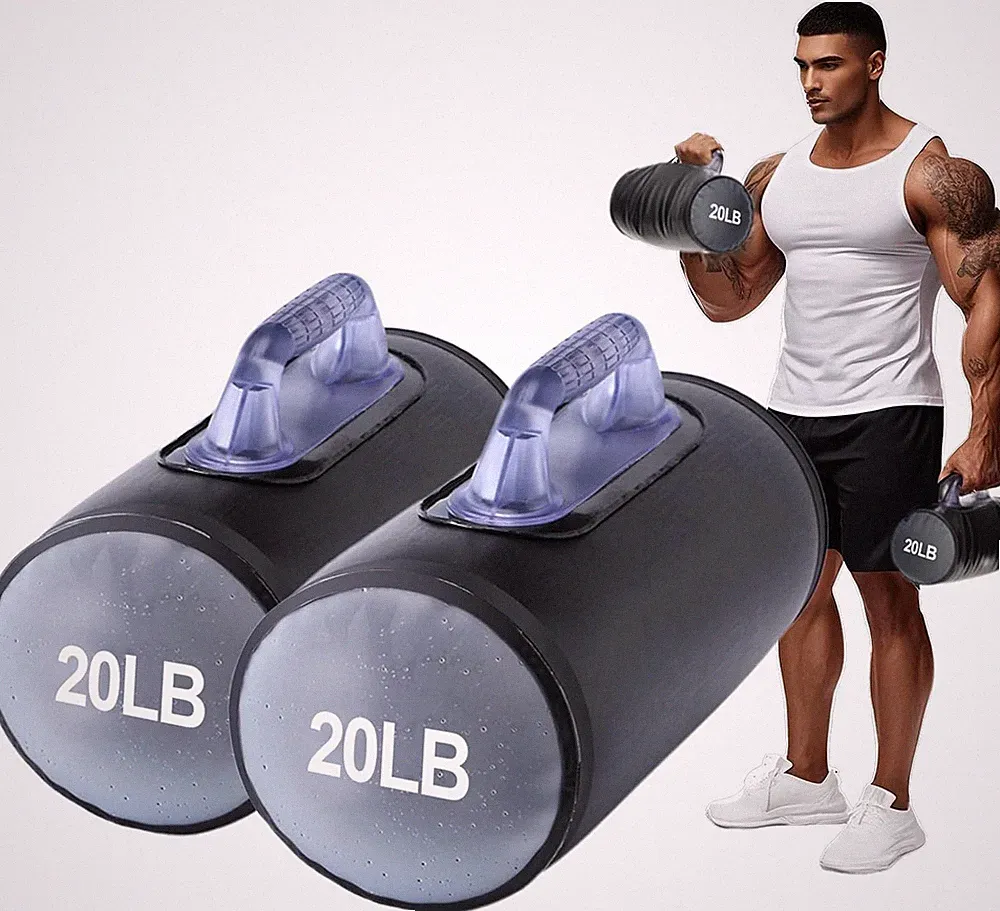 Water Dumbbells,Water Filled Training Dumbbells, Travel Weights Set, Adjustable