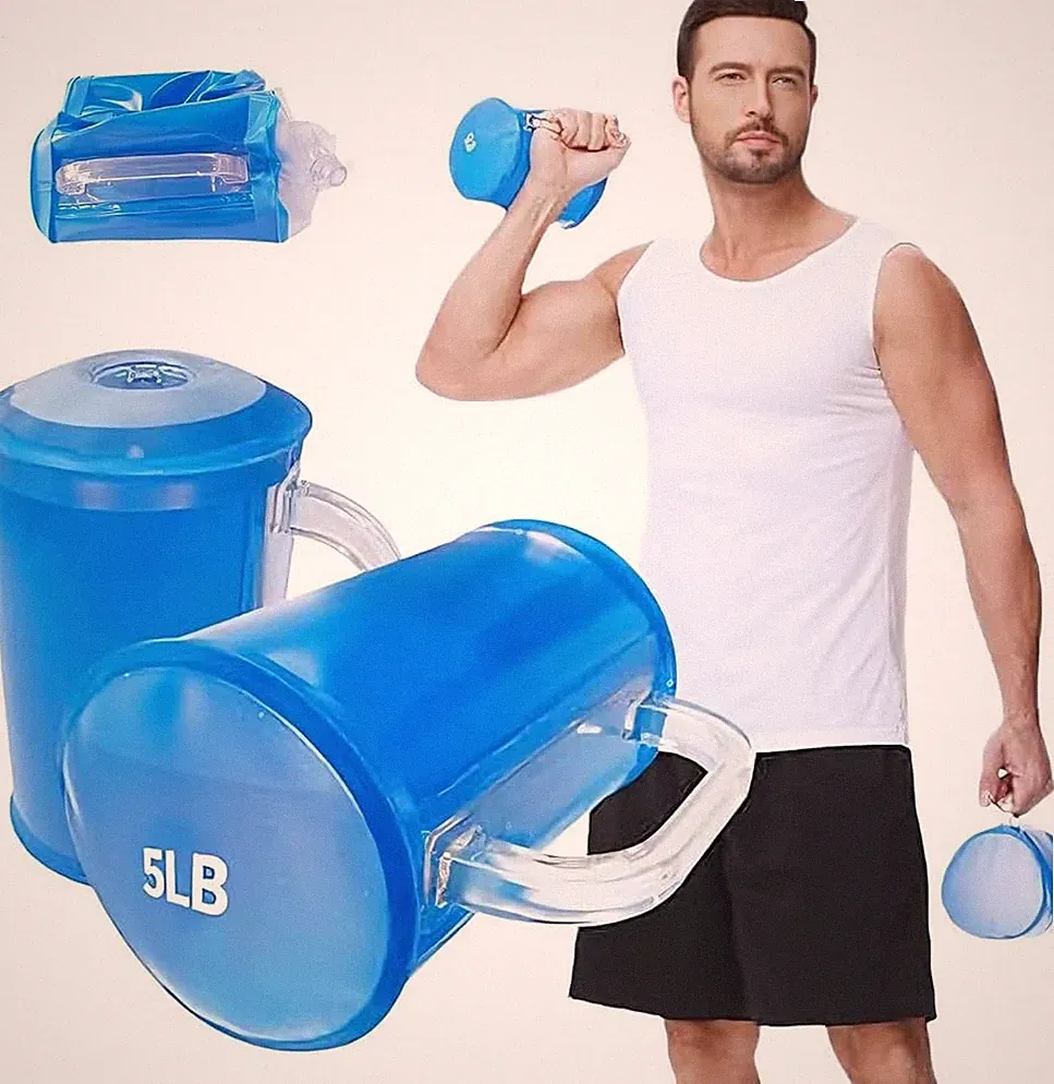 Water Dumbbells, Water Filled Training Dumbbells, Travel Weights Set