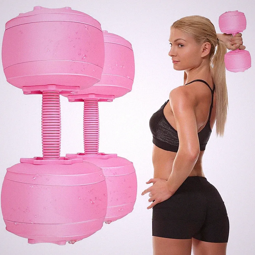 Water Filled Dumbbells Set for , Travel Weights Adjustable Water Dumbbells Up...