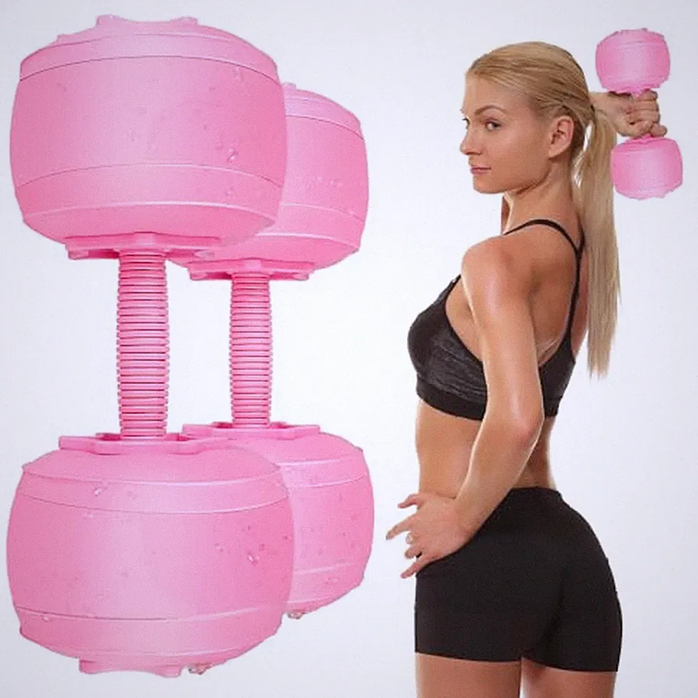 Water Filled Dumbbells Set for Women, Travel Weights Adjustable Water Dumbbel...