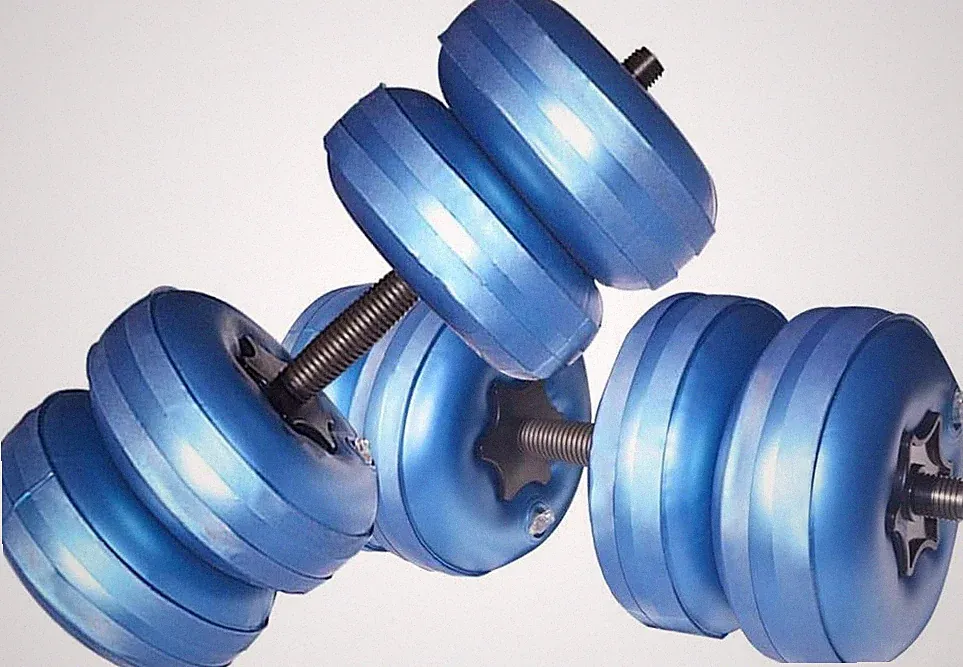 Water Filled Dumbbells Set - Water Filled Weights - Portable Travel Weights