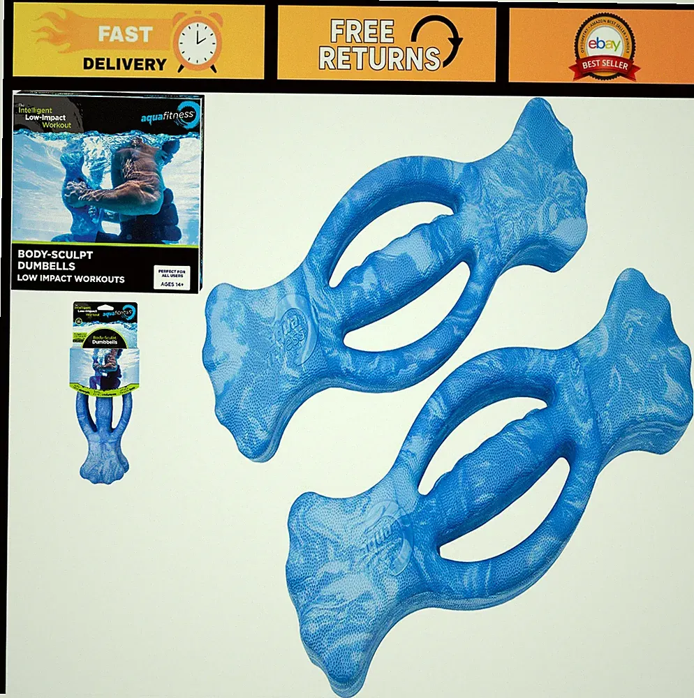 Water Fitness Dumbbells - Aqua Exercise Equipment for Aerobics & Resistance Trai