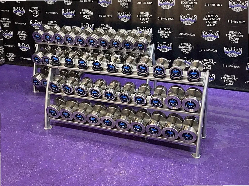 Watson Chrome Dumbbell Set w / Rack - HIGHEST QUALITY DUMBBELLS