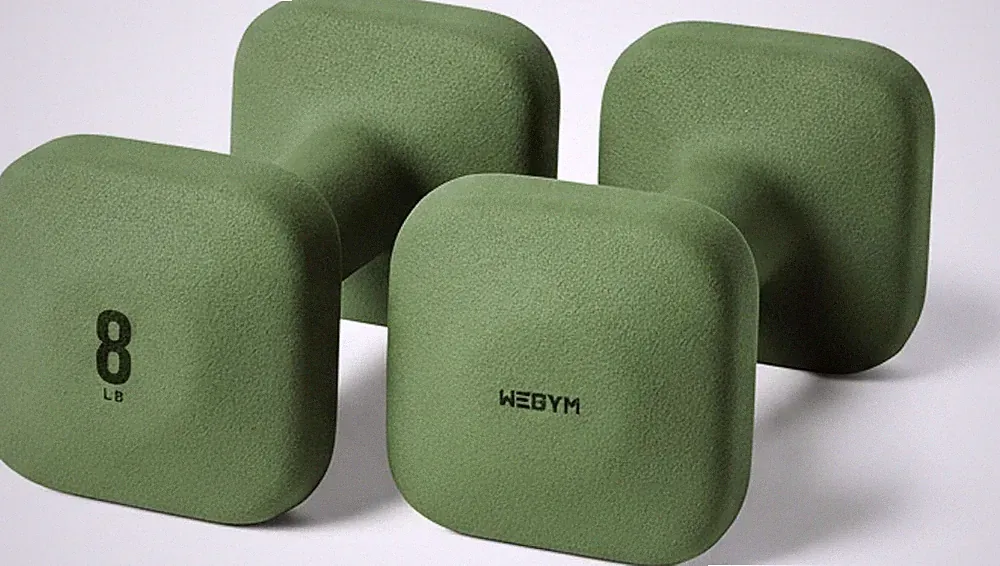 WeGym SafeGrip Square Dumbbells with Anti Slip Handles, Aesthetic Free Weights f