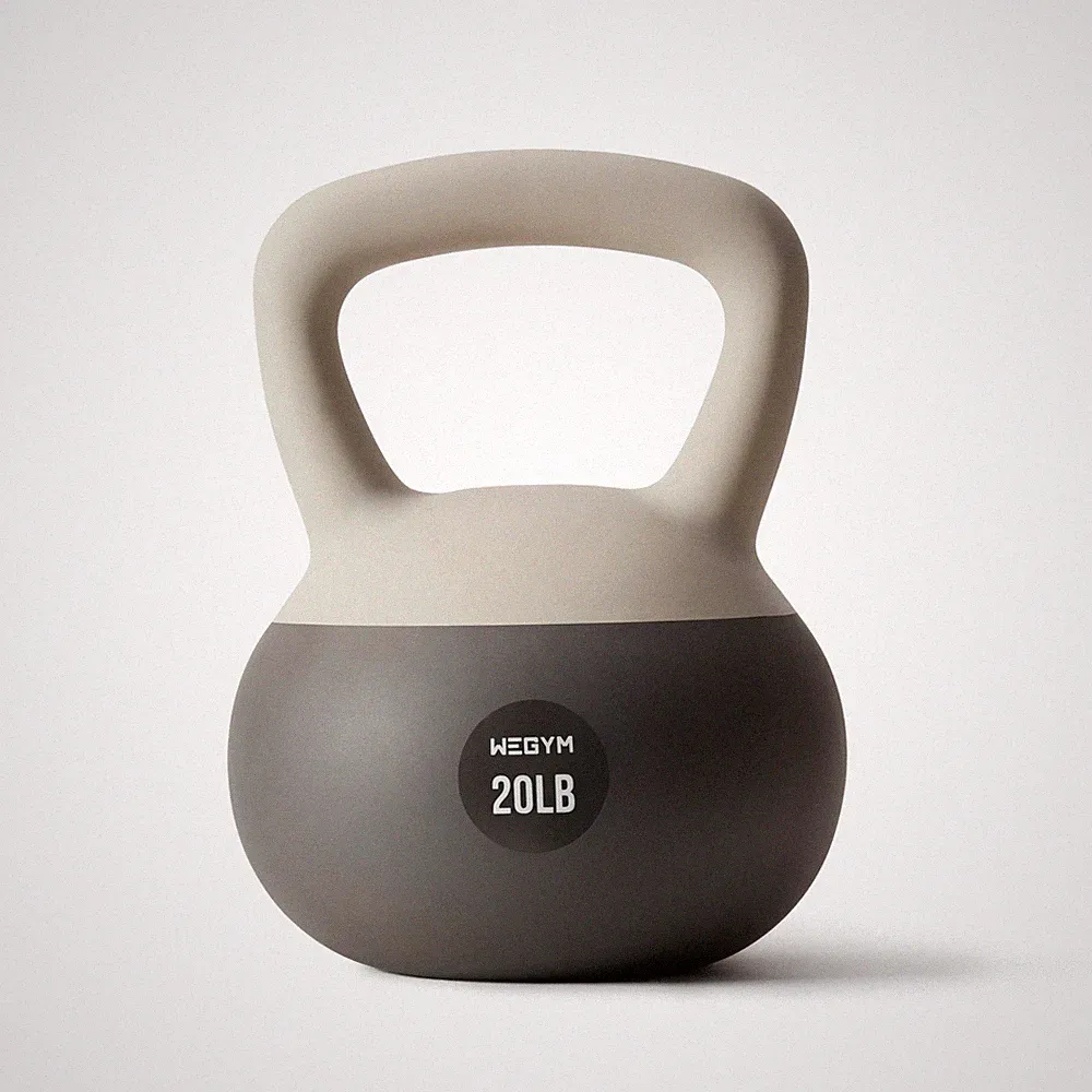 WeGym Soft Kettlebell with Cushioned Impact Resistant 20.0 Pounds, Sandstone
