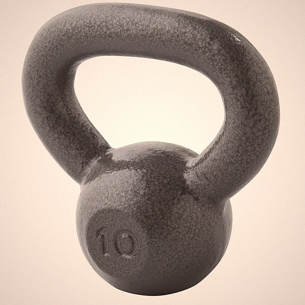 Weider Cast Iron Kettlebell, 10 lbs. with Hammertone Finish dumbell bowflex