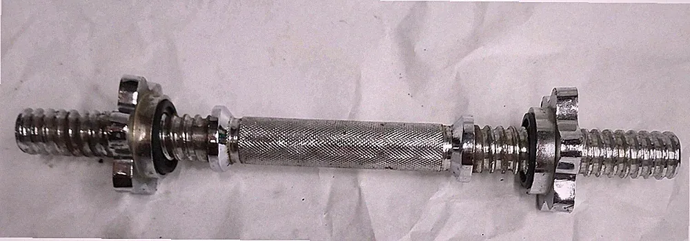 WEIDER Standard 14” Chrome Dumbbell Handle Bar with Screw Collars