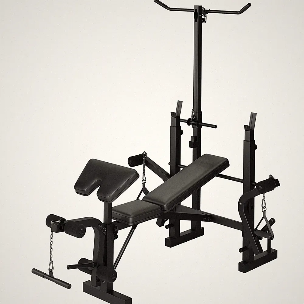 Weight Bench Set W/ Leg Extension Leg Curl 7 in-1 Strength Training Bench