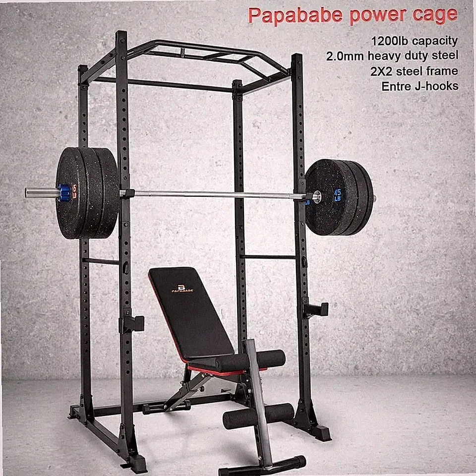 Weight lifting power cage for bench press,squat,pul ups,and bodybuilding