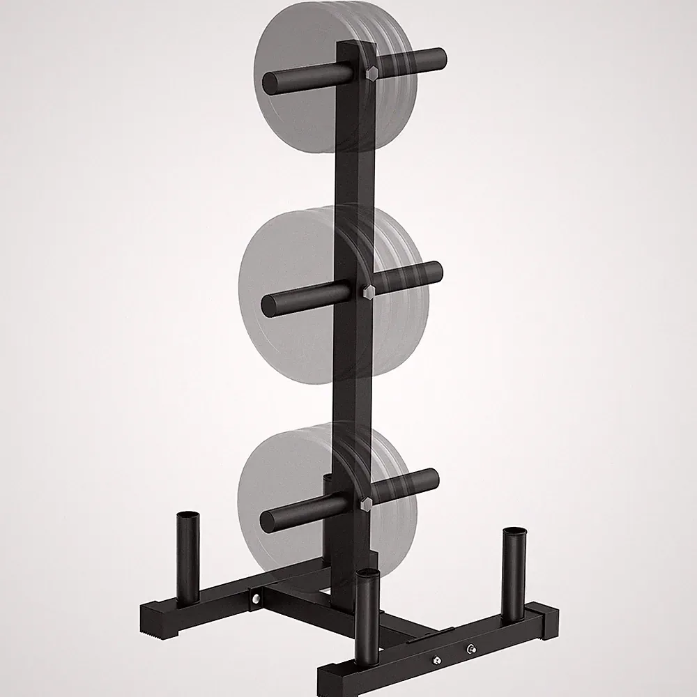 Weight Plate Rack for Home Gym - 6 Post Olympic Plate Holder with Wide Stabil...