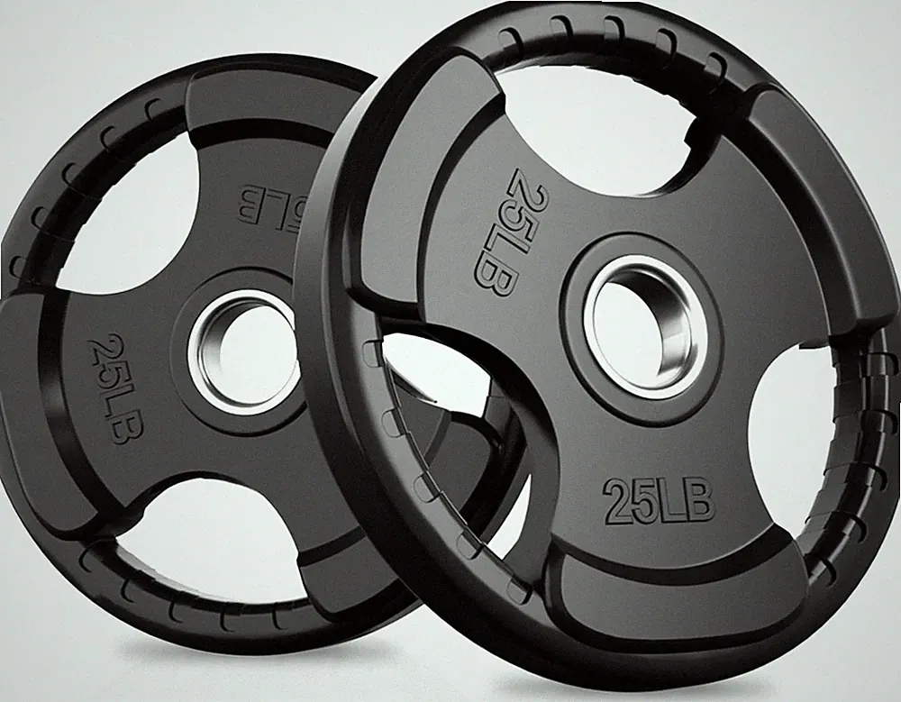 Weight Plates for Barbell, 2-Inch Olympic Rubber Grip Plates for Weightlifting