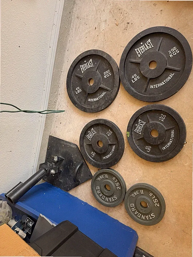 Weight Plates Of Every Weight, Accessories, Dumbbells Make An Offer