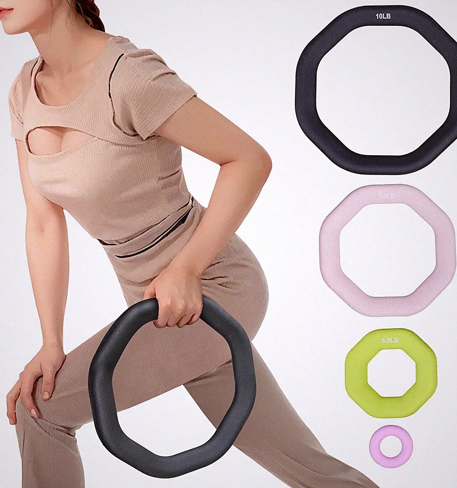 Weight Ring 2-In-1 Kettlebell & Dumbbell, Cast Iron+Pvc Coating, Yoga Exercise