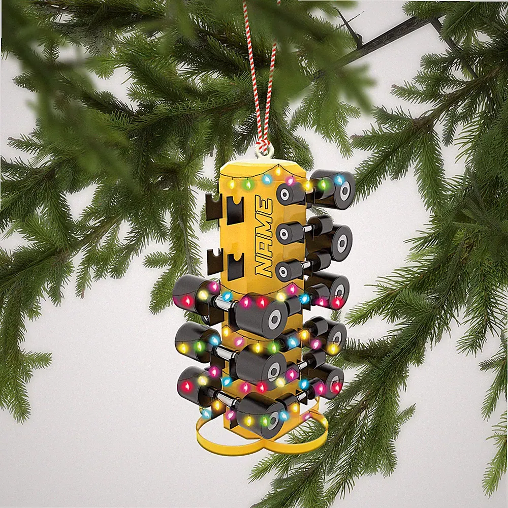 Weight tree with dumbbells Ornament, Fitness, gym Christmas tree Hanging Decor