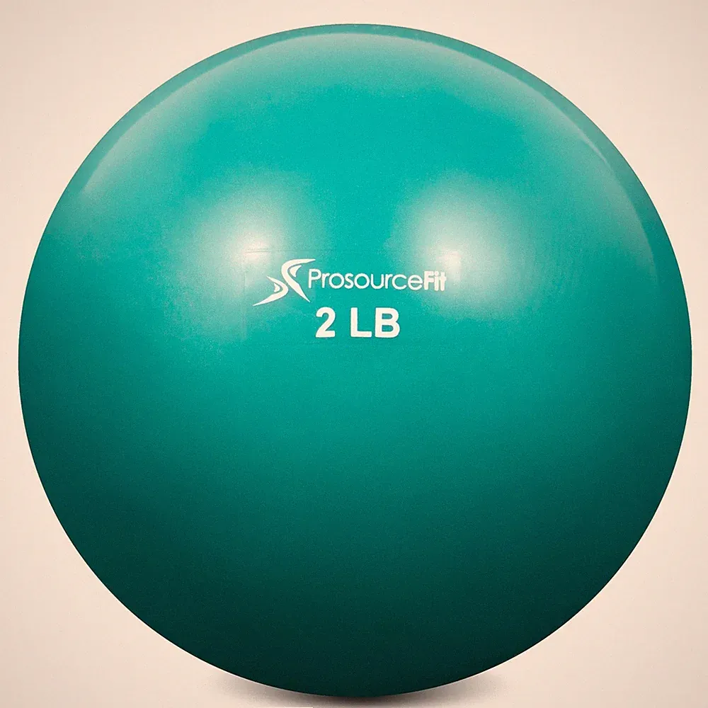Weighted Exercise Balls for Pilates, Yoga, Strength Training, 2 lb, Aqua
