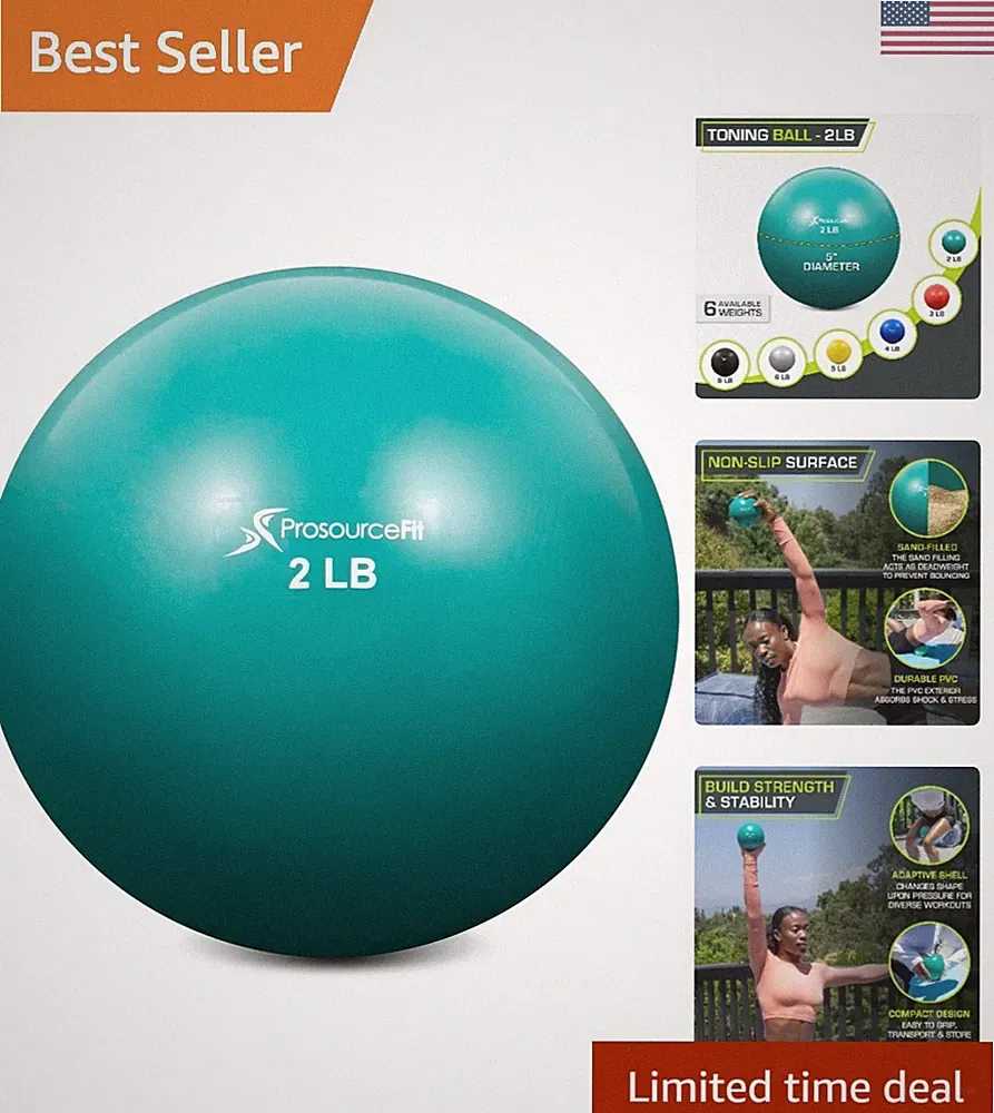 Weighted Toning Exercise Balls for Pilates, Yoga, Strength Training and Physi...