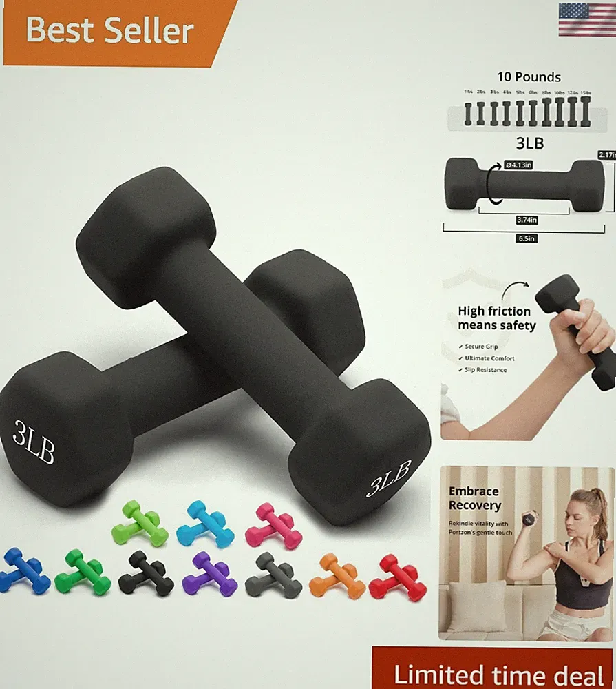 Weights Dumbbells 10 Colors Options Compatible with Set of 2 Set,1-15 LB, Ant...
