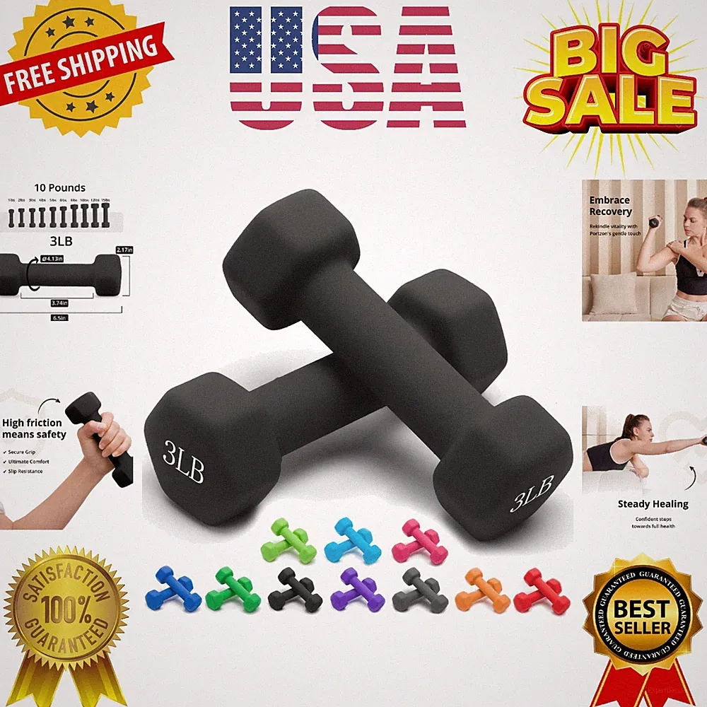 Weights Dumbbells 10 Colors Options Compatible with Set of 2 Set,1-15 LB, Ant...