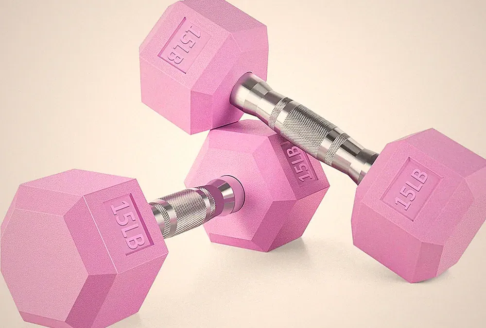 Weights Dumbbells Pink Colors Compatible with Set of 2 Neoprene/Rubber