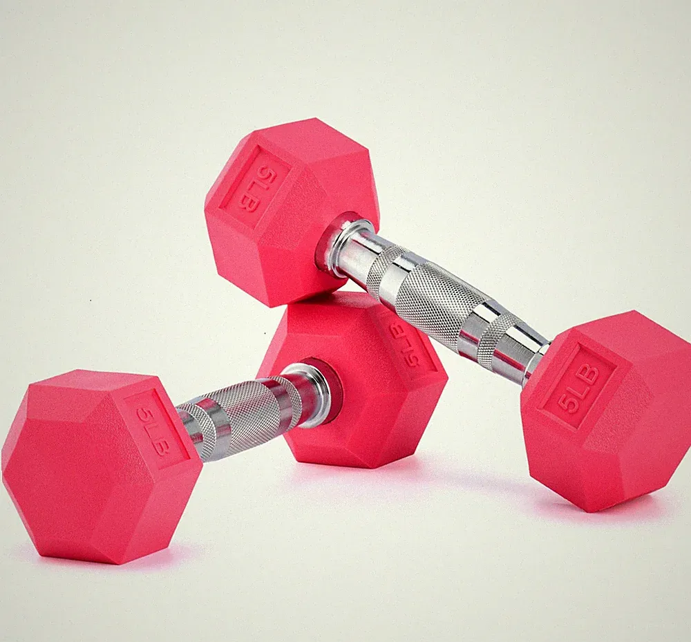 Weights Dumbbells Pink Colors Compatible with Set of 2 Neoprene/Rubber Dumbbe...