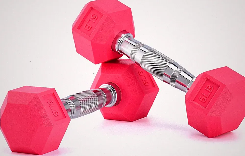 Weights Dumbbells Pink Colors Compatible with Set of 2 Neoprene/Rubber Dumbbells