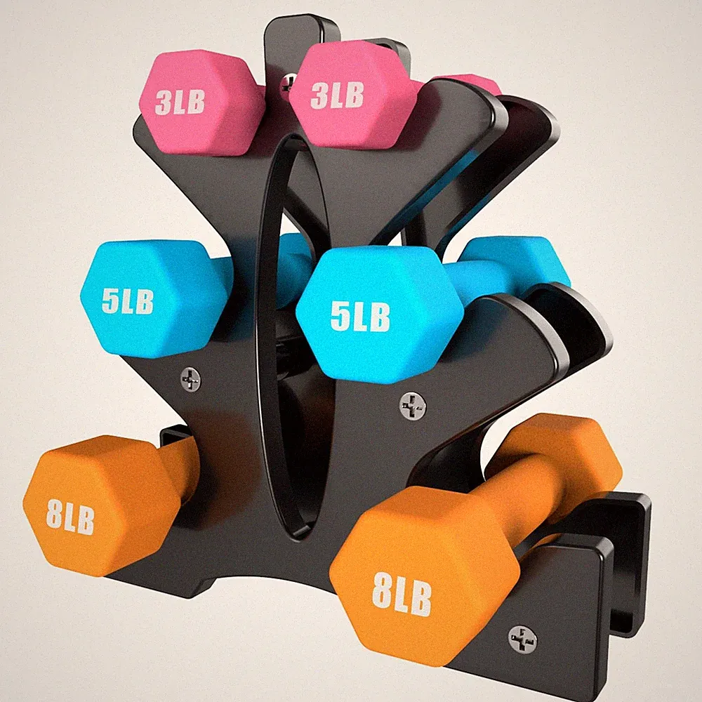 Weights Dumbbells Set with Various Color and Weights and , 1-15 LB, Anti-Slip...