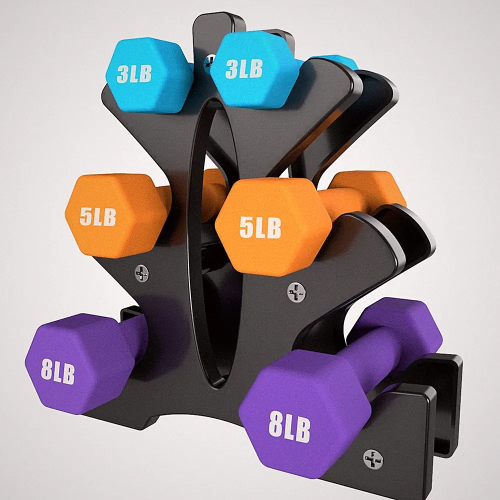 Weights Dumbbells Set with Various Color and Weights and Compatible, 1-15 LB,...