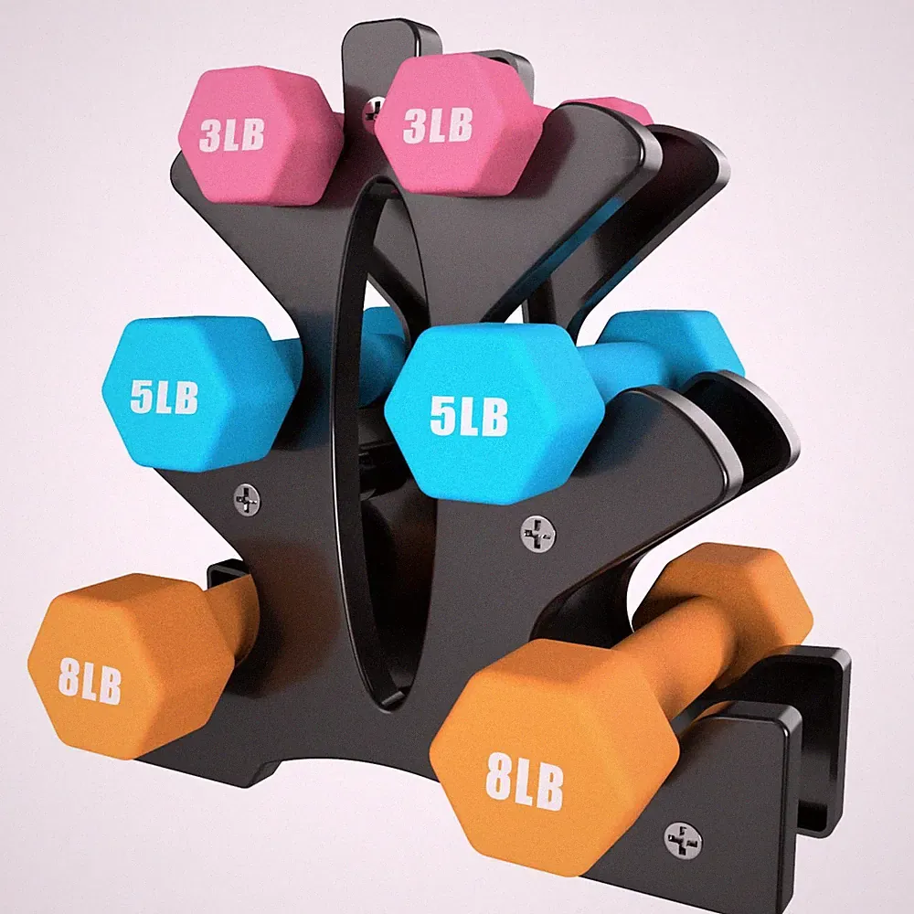 Weights Dumbbells Set with Various Color and Weights and Compatible, 1-15 LB,...