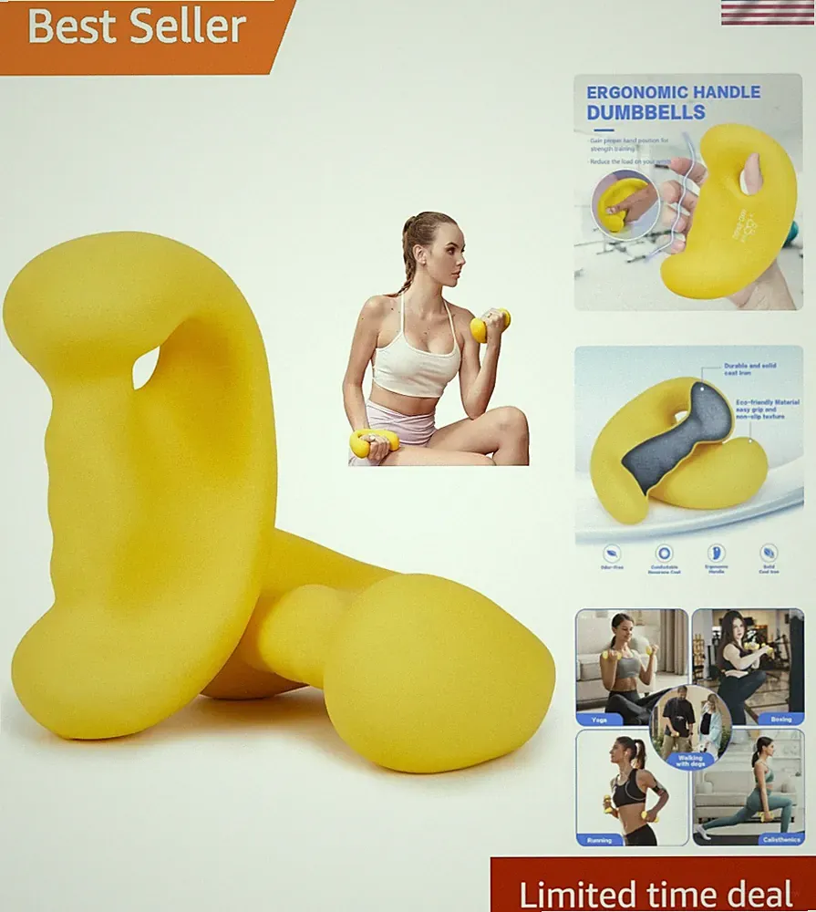 Women’s 5 lbs Ergonomic Dumbbells - Ideal for Strength Training and Aerobics