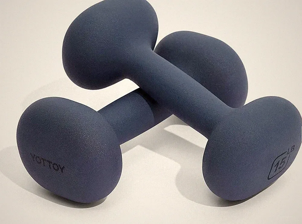 Women's Dumbbell Set 2-15 lbs, Non-Slip Hand Weights for Home Workouts