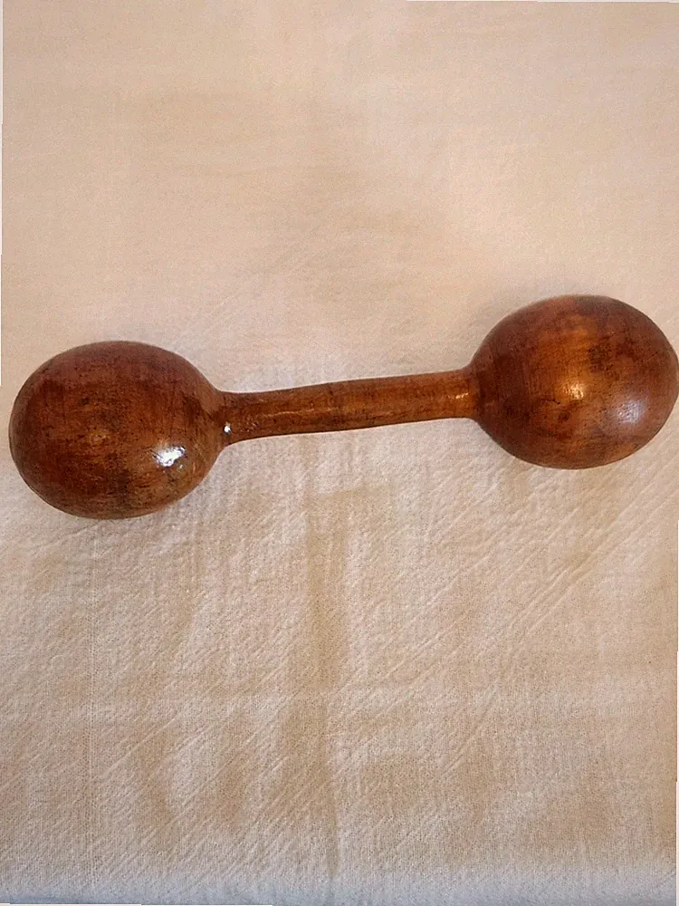 Wooden Dumbell 8 Oz 1Only Pre-Owned