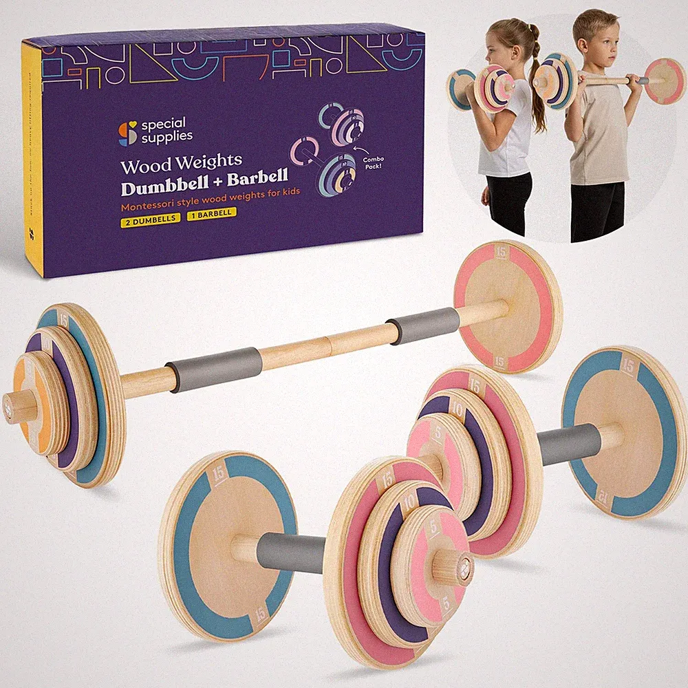 Wood Dumbbells