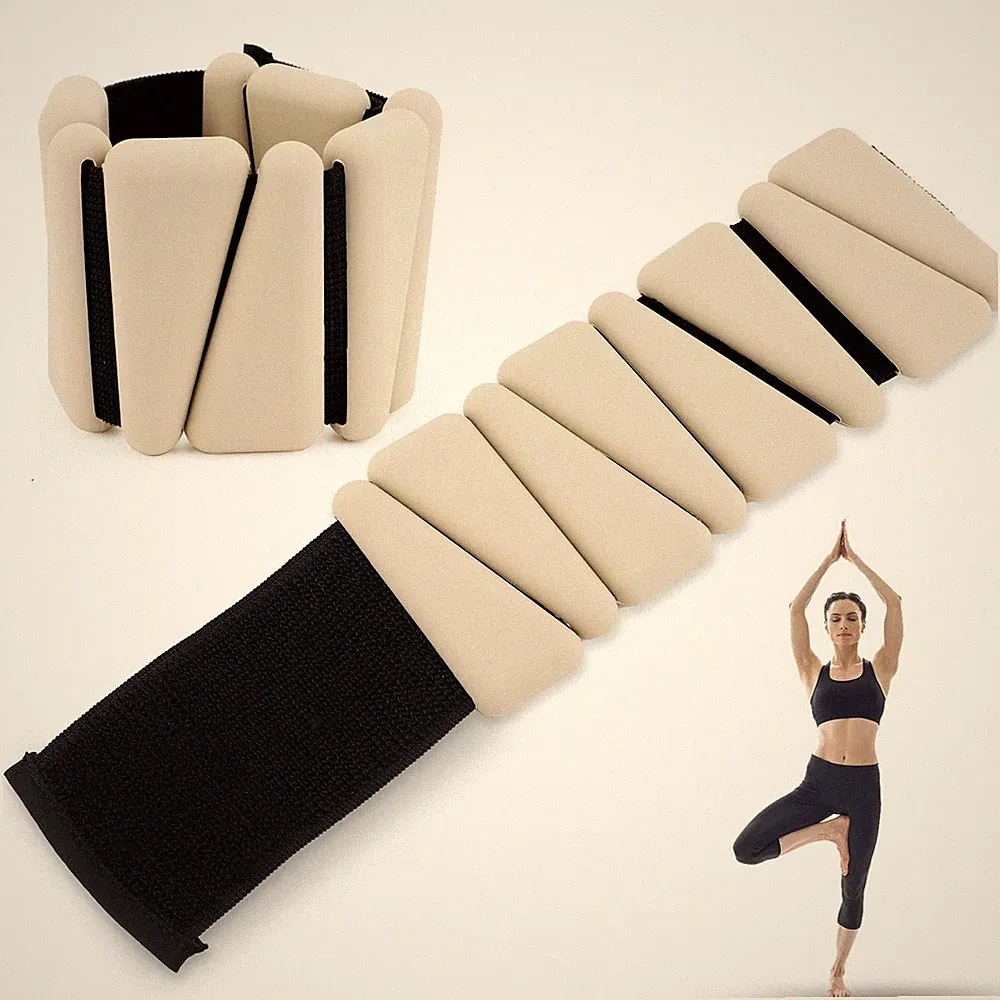 Wrist and Ankle Weights, Set of 2 (1lb Each) Adjustable Wrist and Pilates Wei...