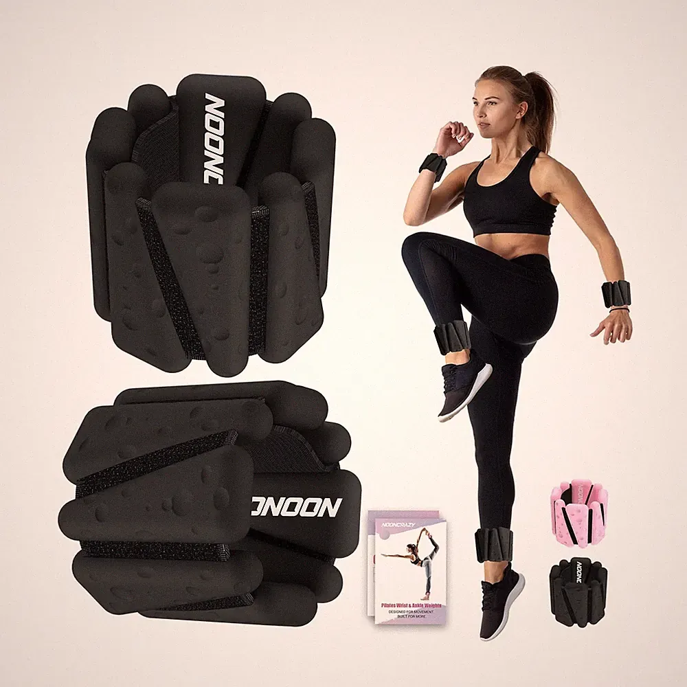 Wrist Ankle Weights Bangles 4lb/2lb for Women, Adjustable Silicone ... Fast Ship