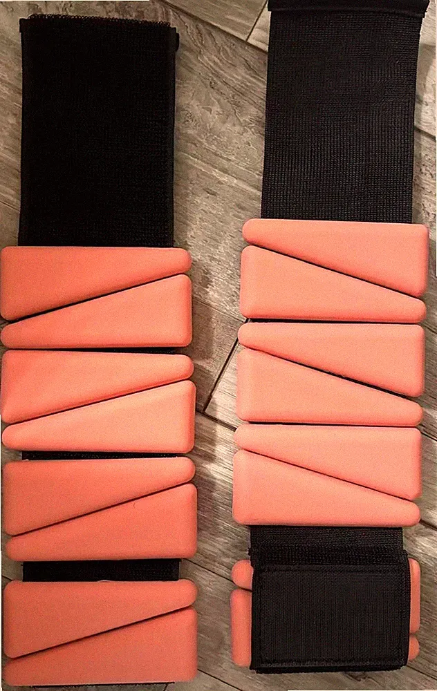 Wrist Ankle Weights for Women Men, Leg Arm Wrist Weights Bangles 2 lbs each