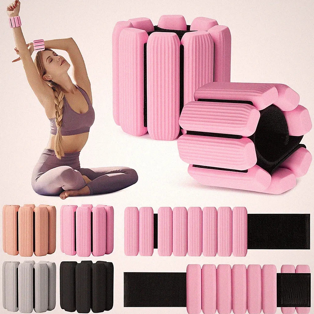 Wrist Weights Set of 2(1Lbs Each), Wearable Wrist Ankle Weights for Women & M...