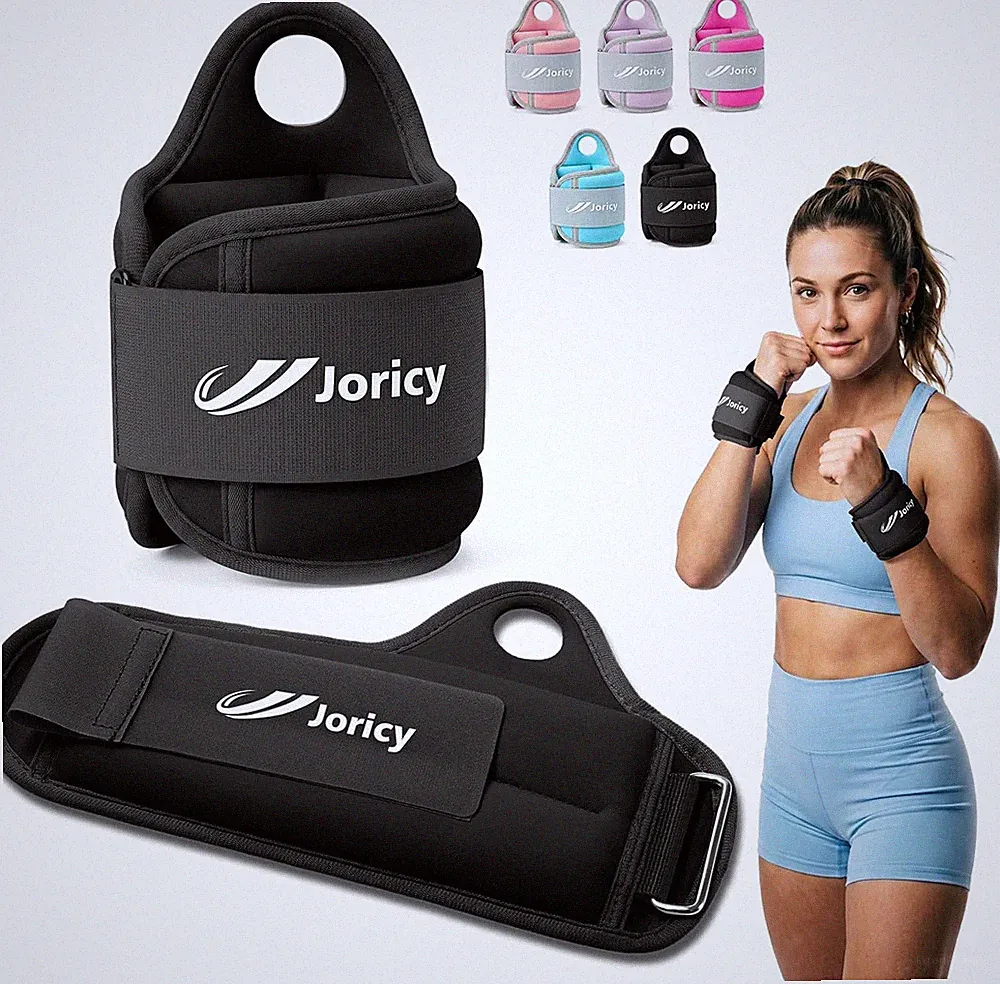 Wrist Weights with Thumb Loops Lock for Women Men 1 Pair 2 3 4 5 6 LBS Arm Weigh