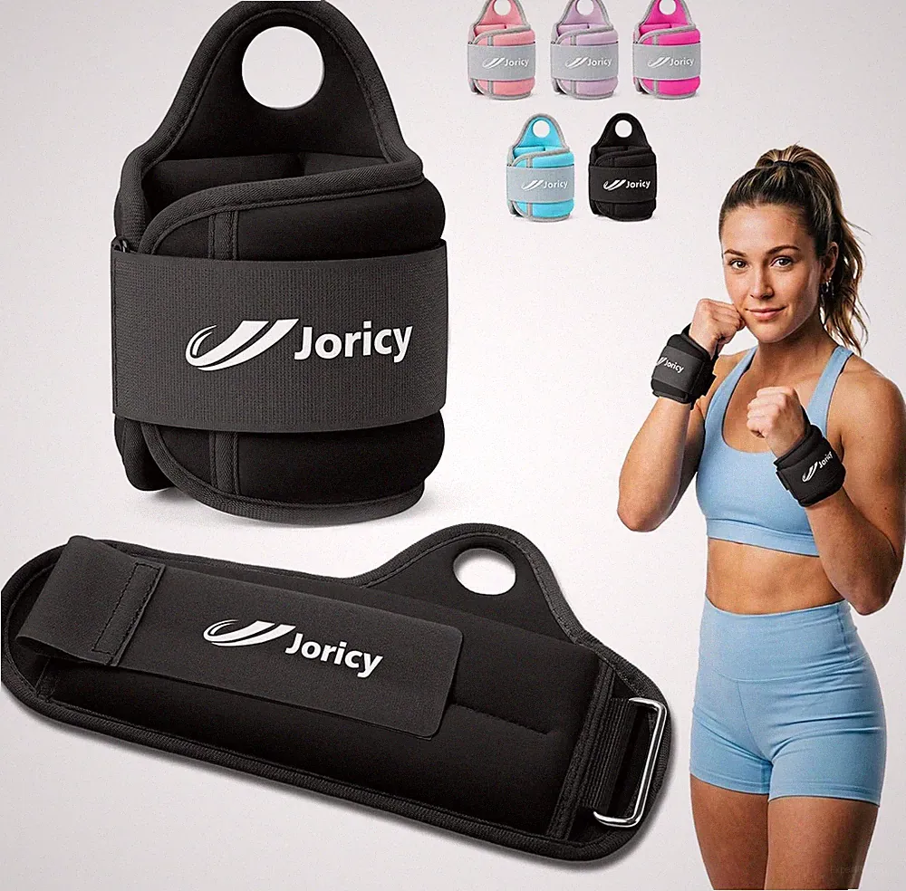 Wrist Weights with Thumb Loops Lock for Women Men 1 Pair 2 3 4 5 6 LBS Arm Weigh