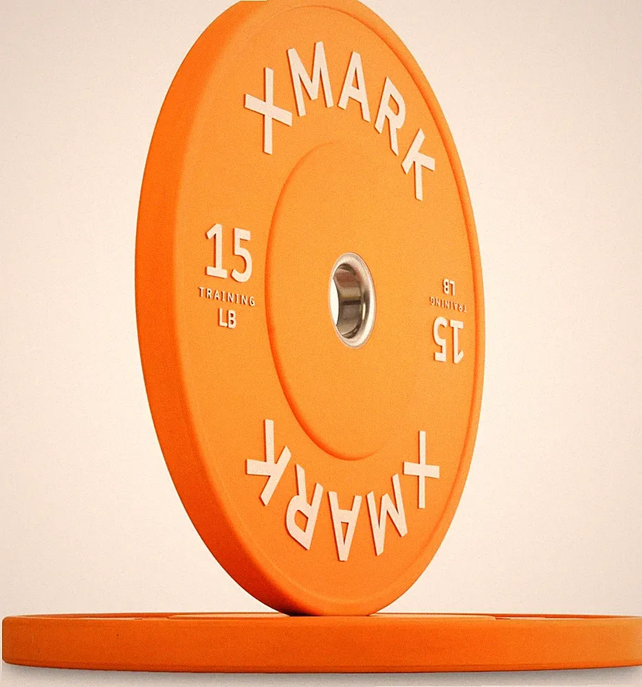 XMARK Olympic Color Training Bumper Plate Weights for Olympic Barbells, Premium