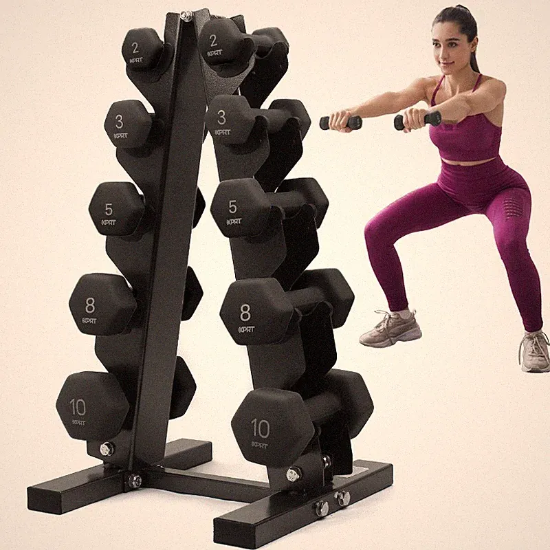 XPRT Fitness Neoprene Dumbbell Sets With Storage Stand