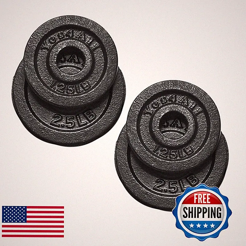 Yes4All 1.15 Inch Cast Iron Weight Plate - Ideal For Dumbbell Handle Strength