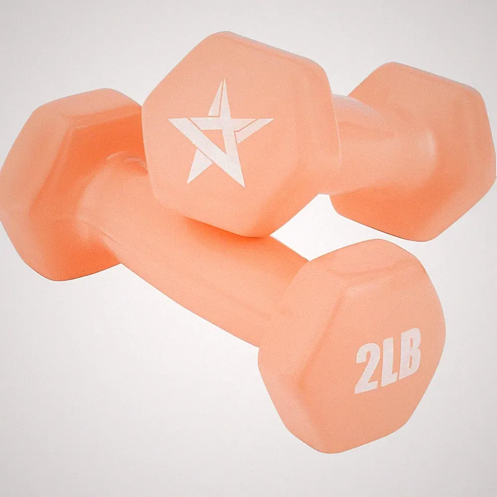 Yes4All 10lb Vinyl Hexagon Dumbbell, Set of 2 Hand Weights for Strength Training