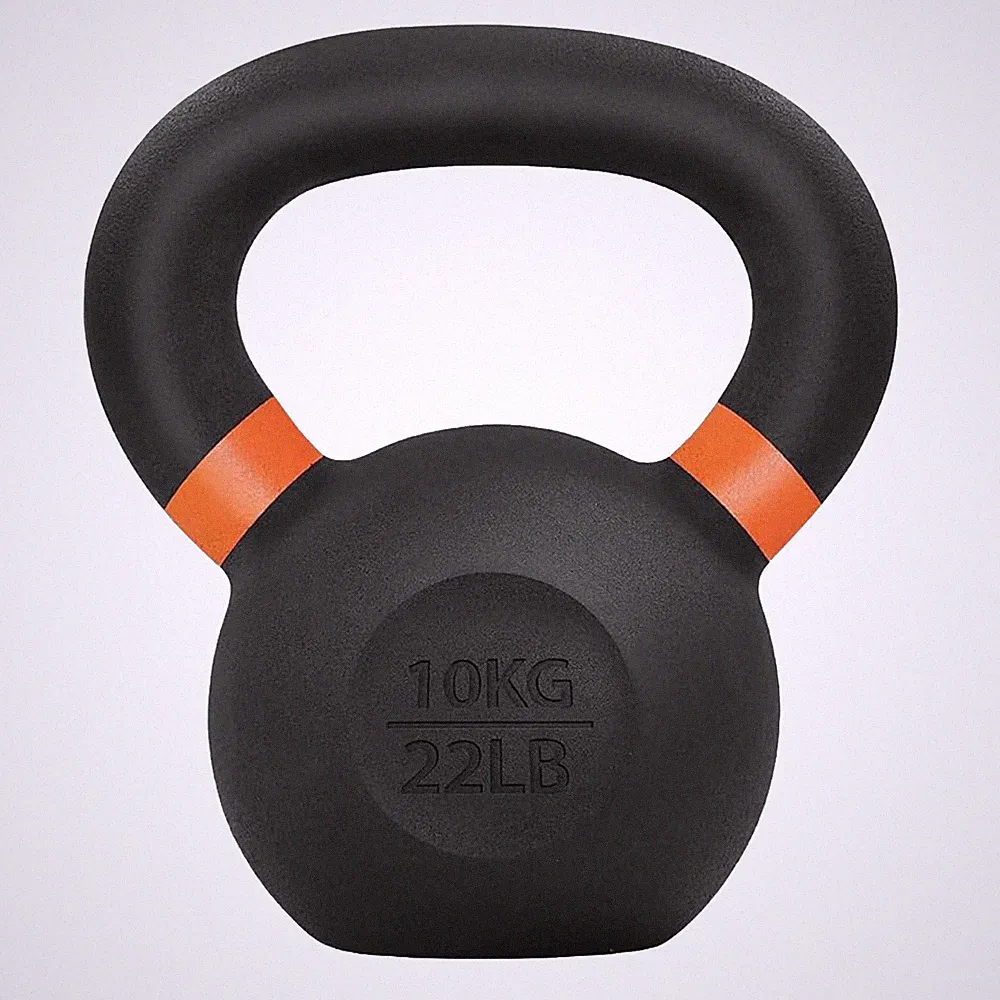 Yes4All 22 Pound Kettlebell, Single Powder Coated Cast Iron Weight, Orange