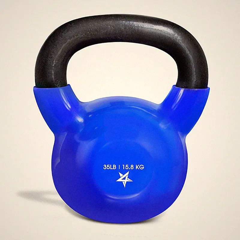 Yes4All 35 Lb Kettlebell Weight Vinyl Coated Cast Iron For Dumbbell Weights