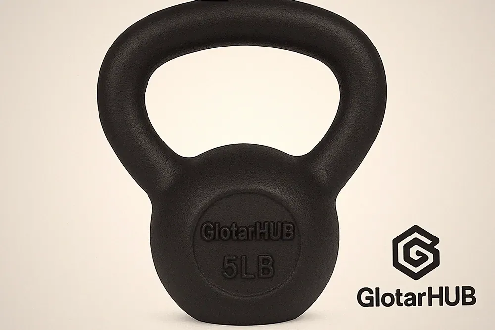 Yes4All 5 lb Cast Iron Kettlebell – Home Gym Strength Training, Dumbbell Weight