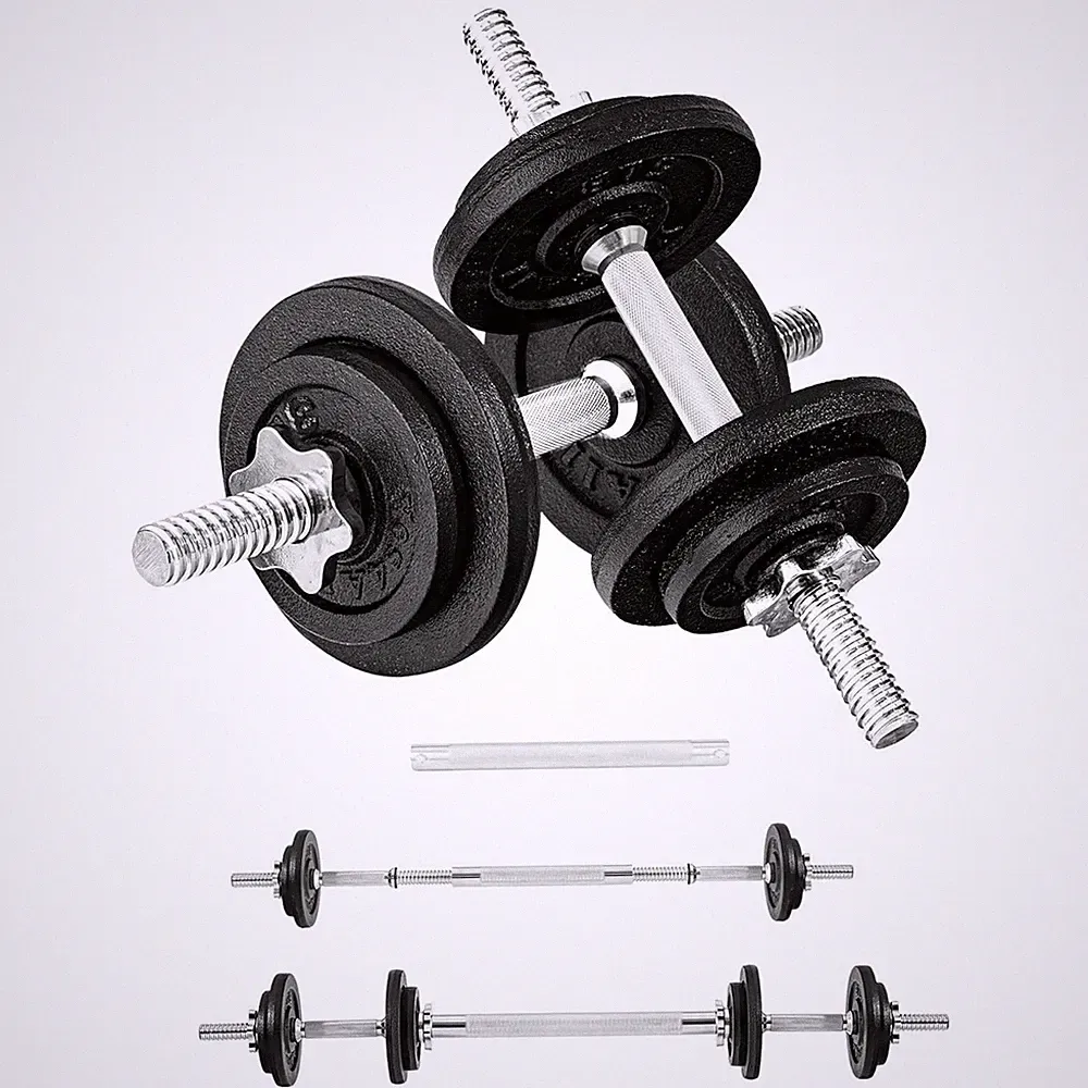 Yes4All Adjustable Dumbbell Set with Weight Plates, Collars, & Connector, 40lbs